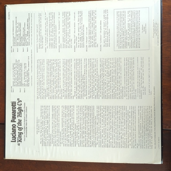 Luciano Pavarotti "King Of The High C's" LP Record - Picture 2 of 8